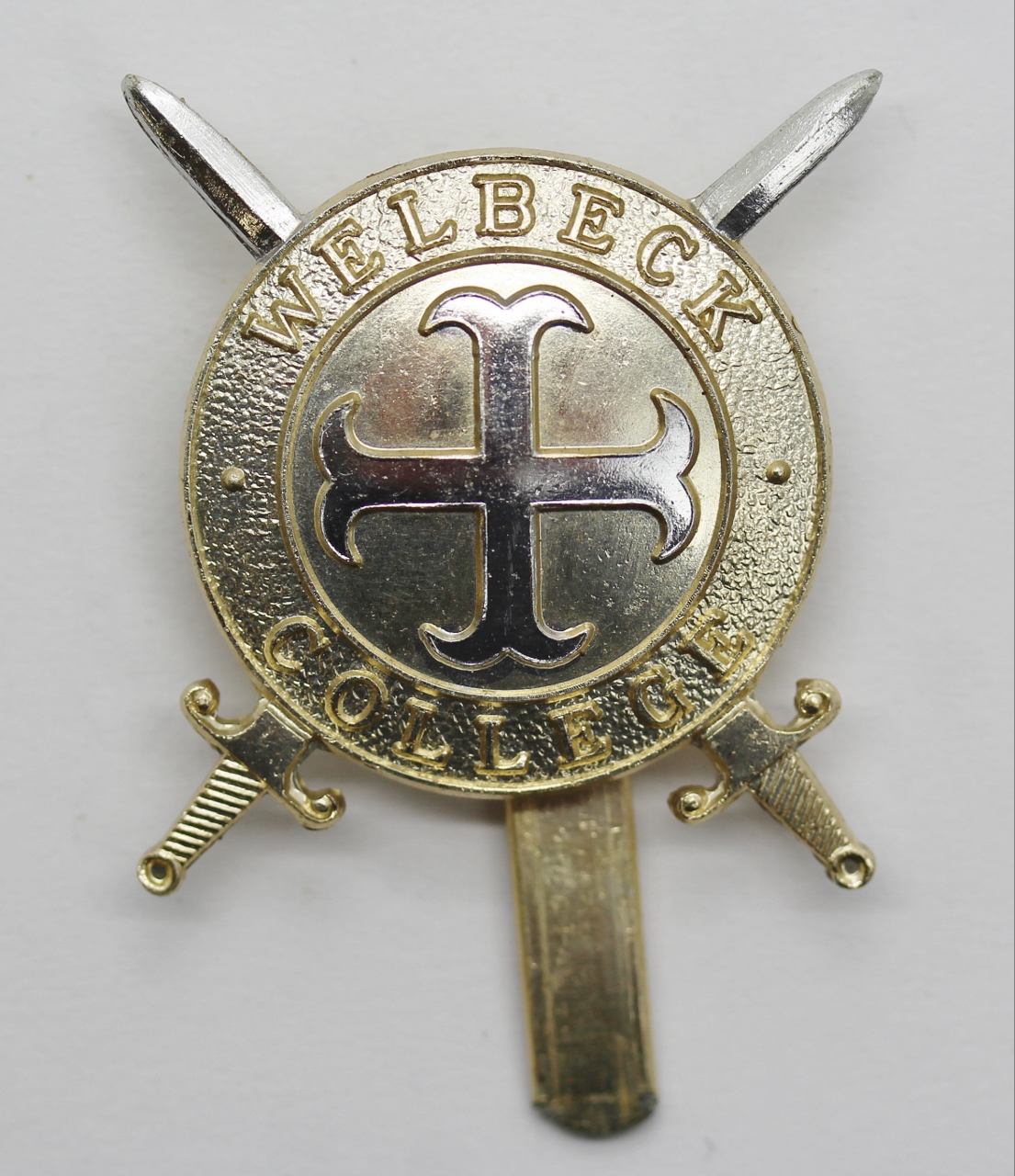 Welbeck College OTC Anodised (Staybrite) Cap Badge