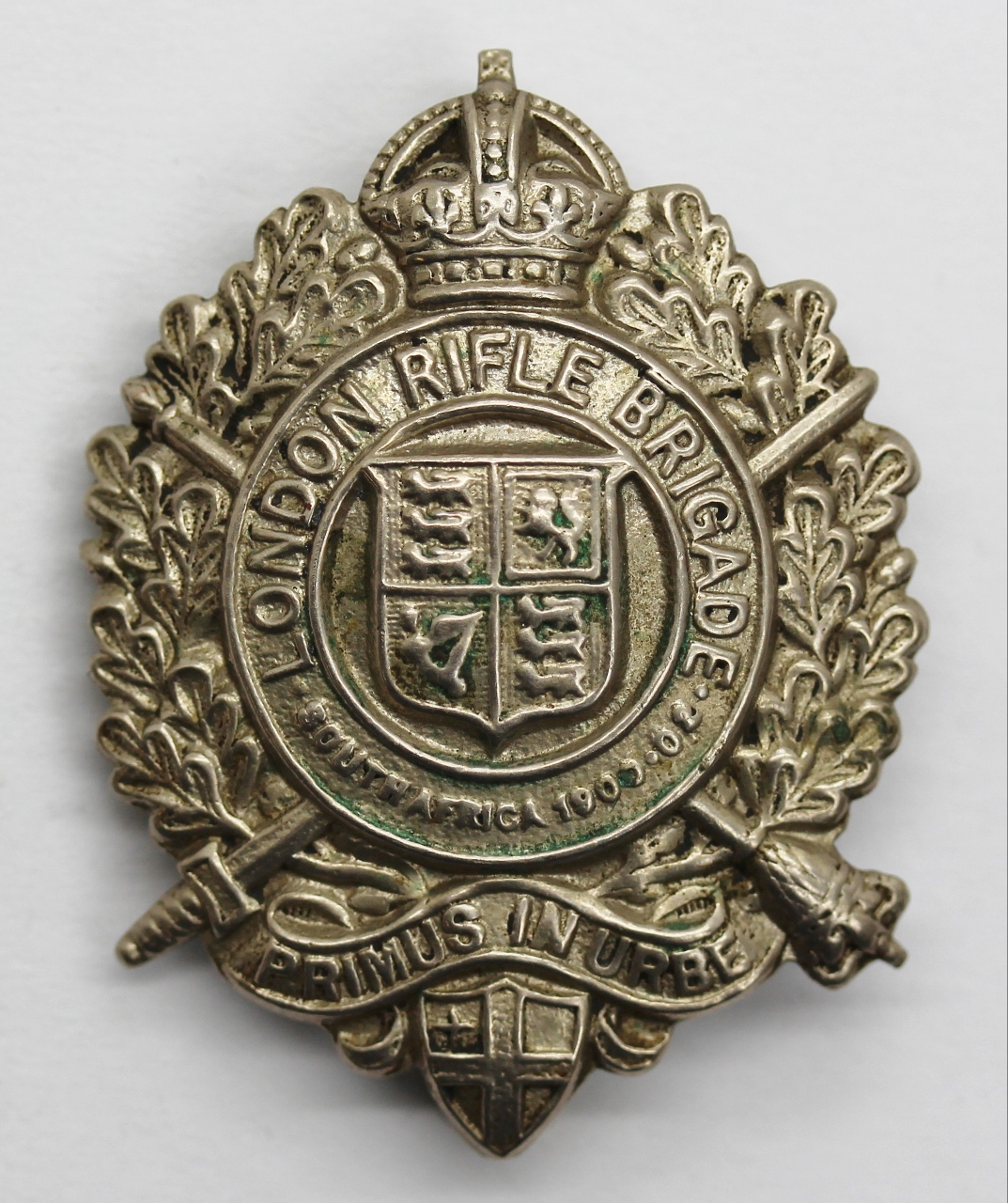 5th City of London Bn. (London Rifle Brigade) London Regiment Cap Badge - King's Crown