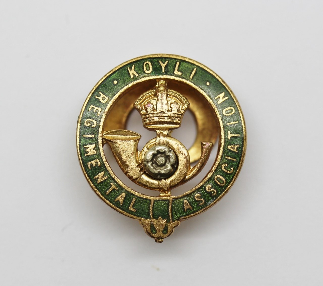 King's Own Yorkshire Light Infantry (K.O.Y.L.I.) Regimental Association Enamelled Lapel Badge
