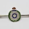 Rifle Brigade Silver & Enamel Sweetheart Brooch - King's Crown