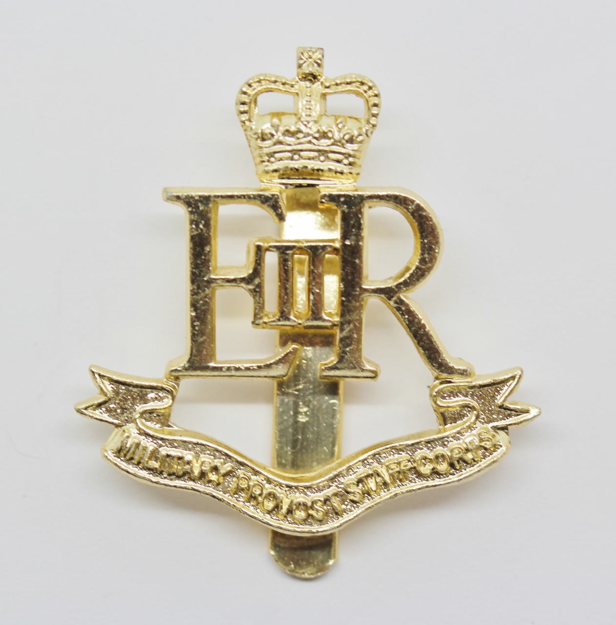 Military Provost Staff Corps Anodised (Staybrite) Cap Badge