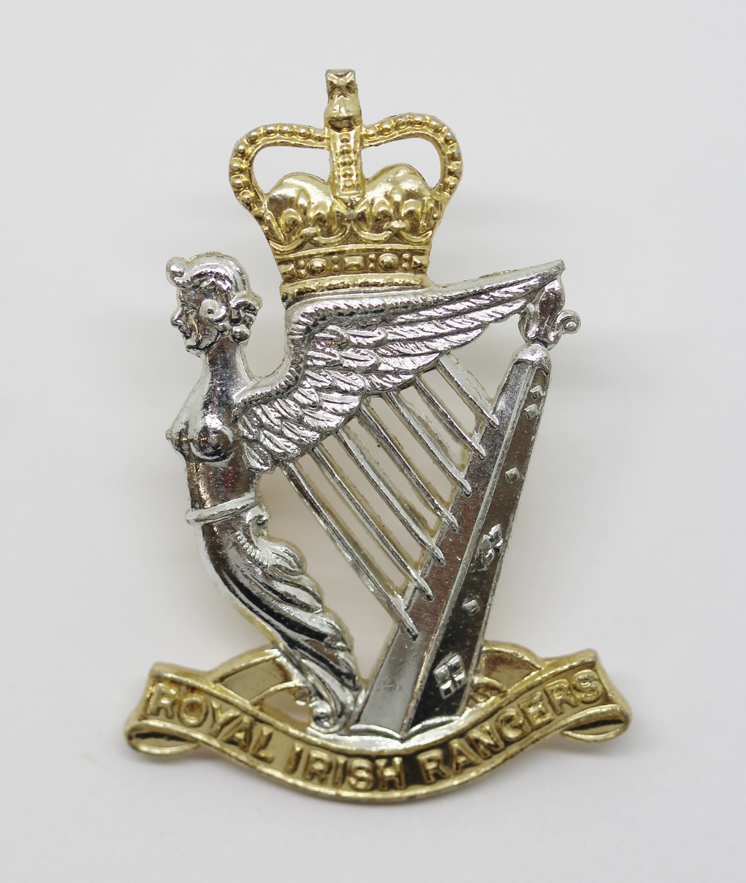 Royal Irish Rangers Anodised (Staybrite) Cap Badge