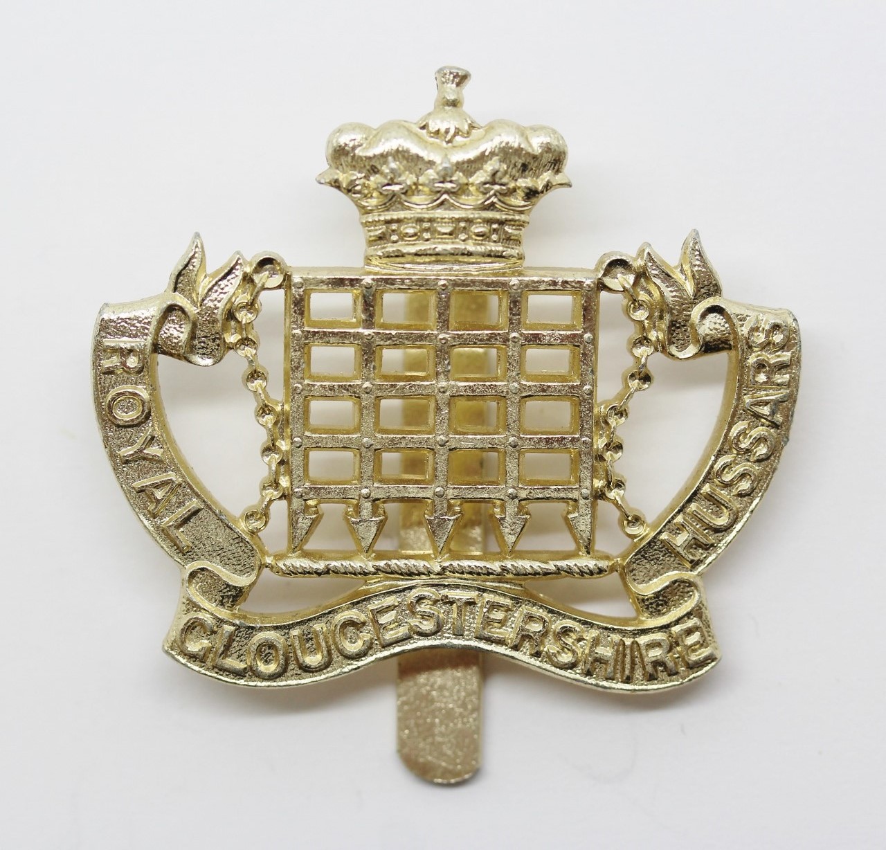 Royal Gloucestershire Hussars Anodised (Staybrite) Cap Badge