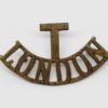 London Regiment (T / LONDON) Greatcoat Shoulder Title