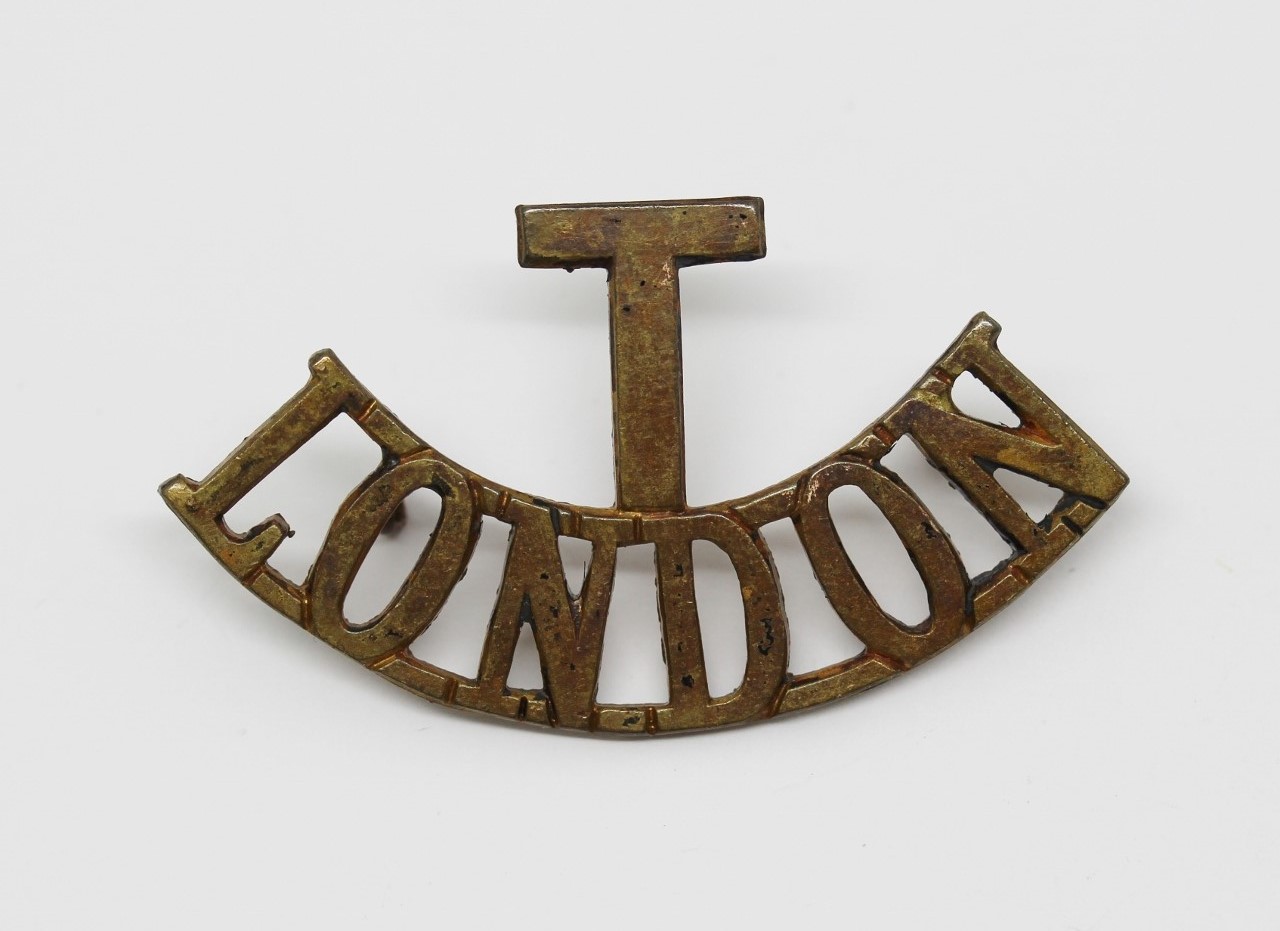 London Regiment (T / LONDON) Greatcoat Shoulder Title