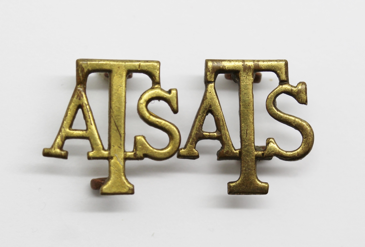Pair of Auxiliary Territorial Service (A.T.S.) Shoulder Titles