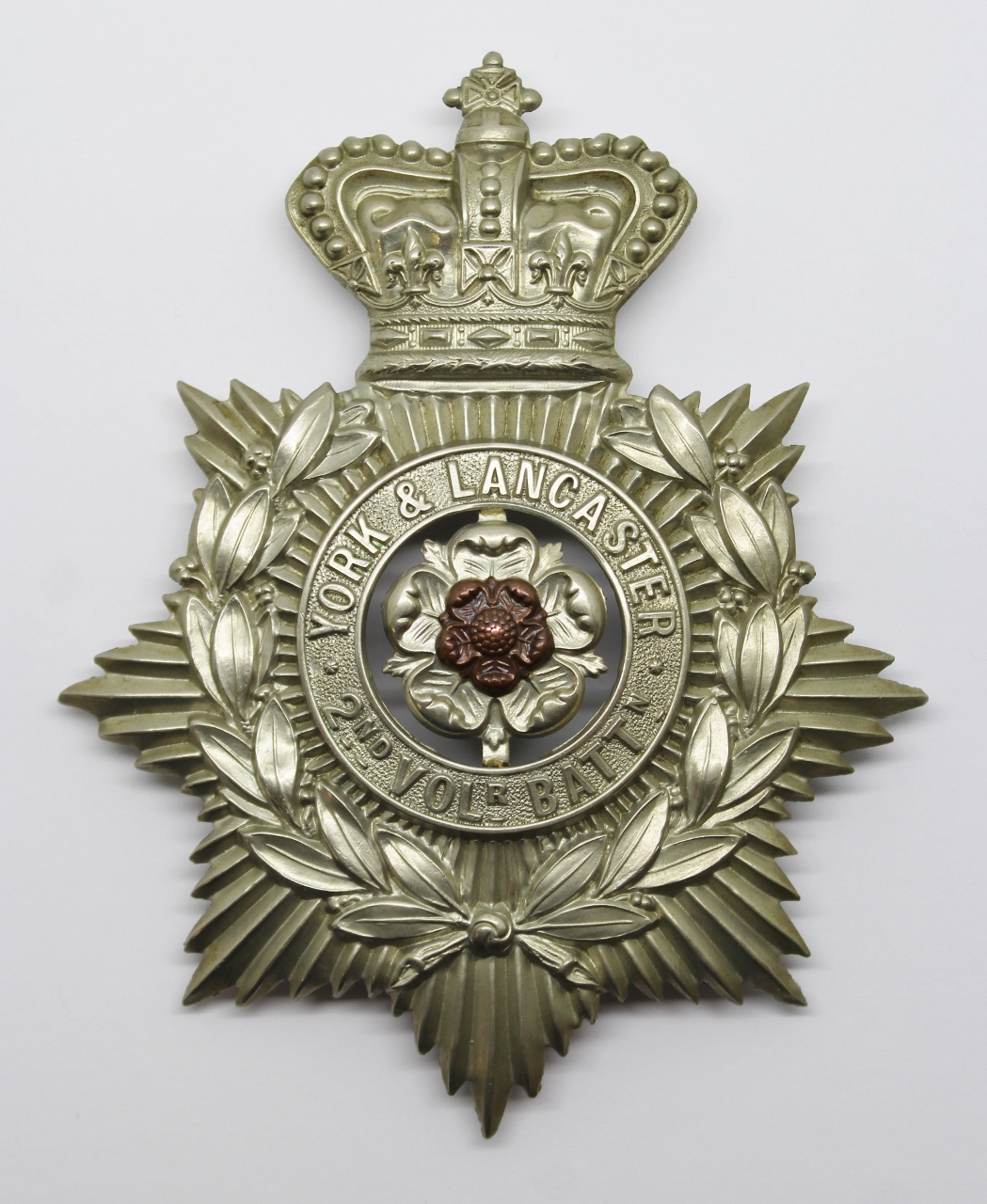 Victorian 2nd Volunteer Bn. York & Lancaster Regiment Helmet Plate
