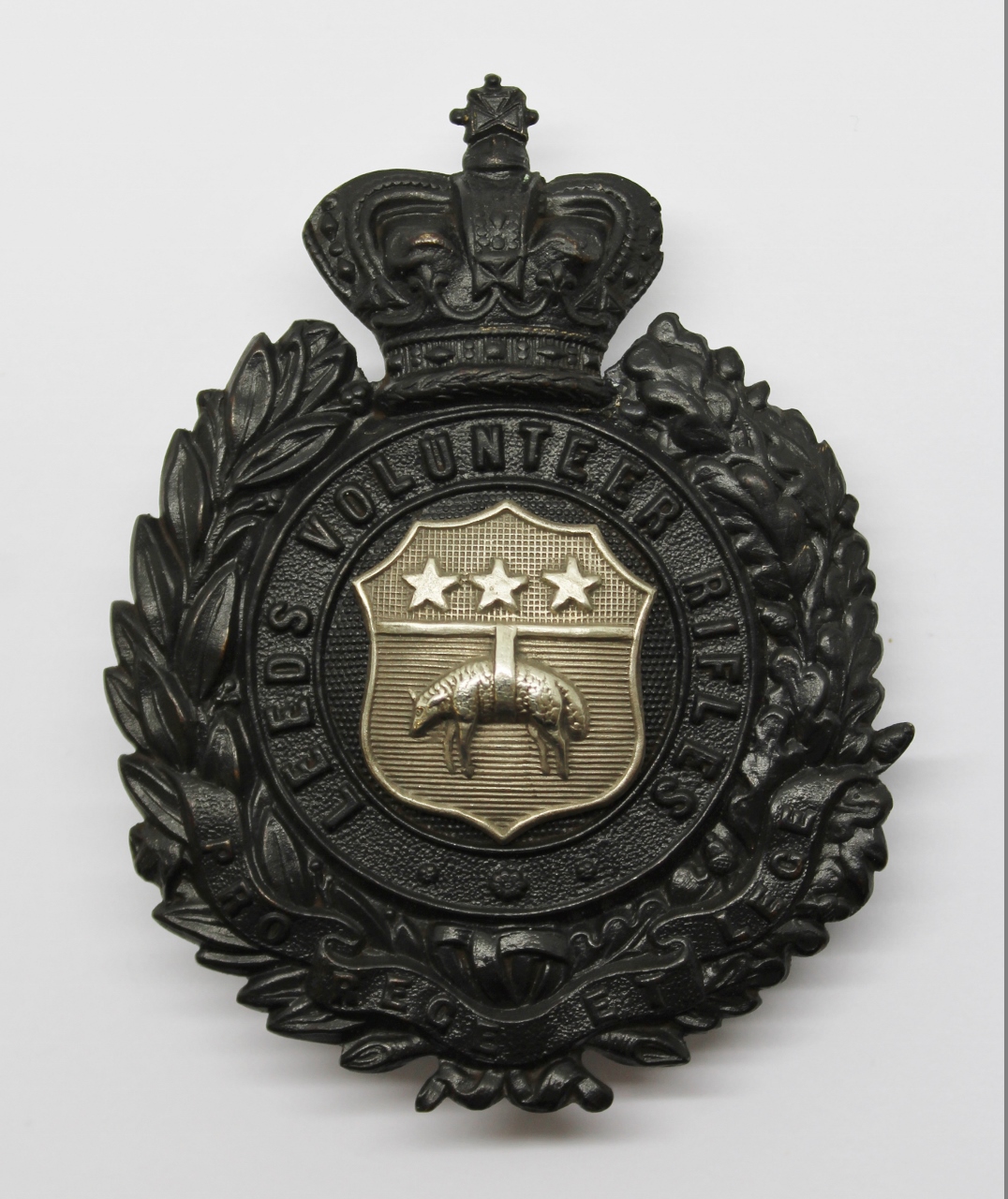 Victorian Leeds Volunteer Rifles Cross Belt Plate Badge