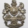 Victorian First East York Artillery Silver Plated Helmet Plate