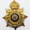 York & Lancaster Regiment Officer's Blue Cloth Helmet Plate - King's Crown