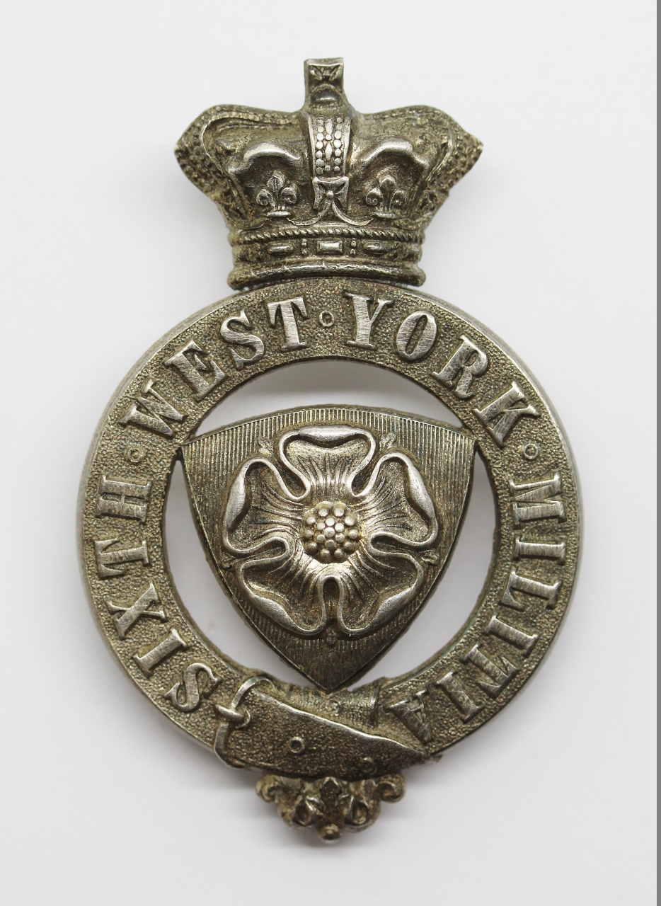 Victorian 6th West York Militia Forage Cap Badge