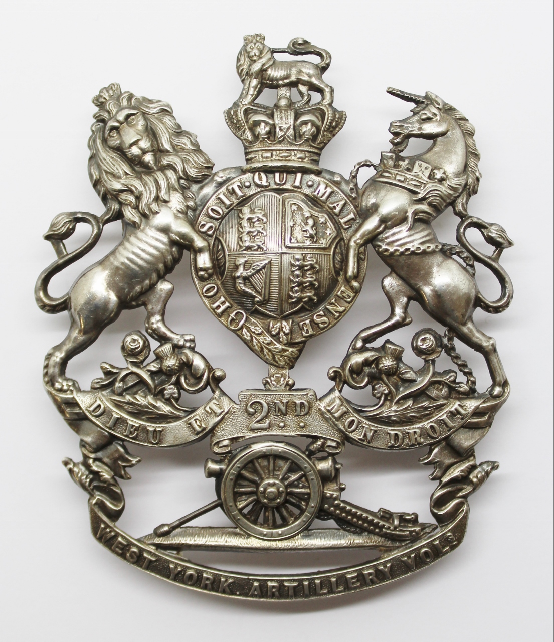 Victorian 2nd West York Artillery Volunteers Officer's Helmet Plate