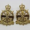 Pair of Army Apprentices School Anodised (Staybrite) Collar Badges