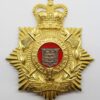 Royal Logistic Corps Blue Cloth Helmet Plate - Queen's Crown