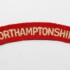 Northamptonshire Regiment (NORTHAMPTONSHIRE) Cloth Shoulder Title
