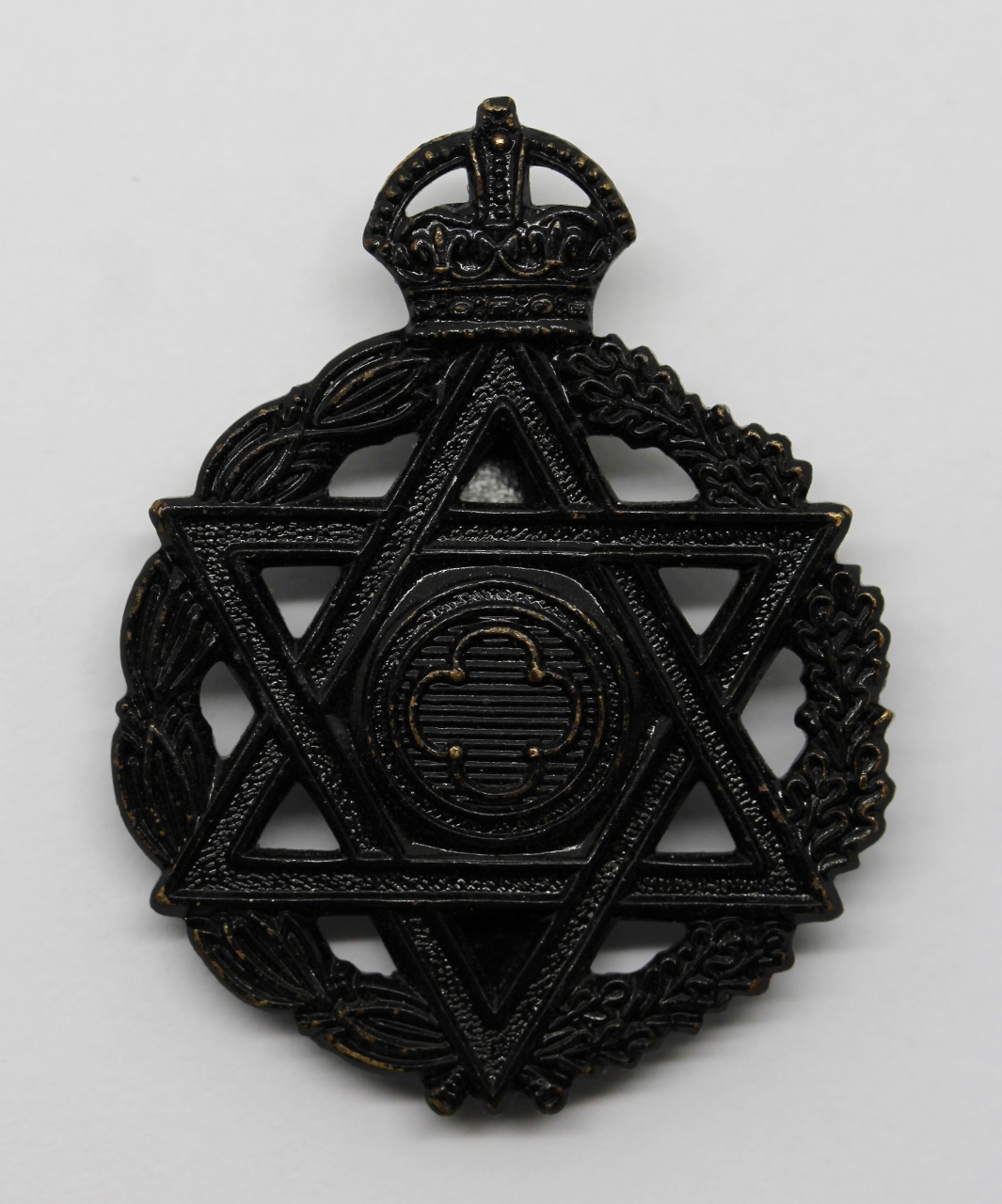 Royal Army Chaplains Department Jewish Chaplain Cap Badge - King's Crown