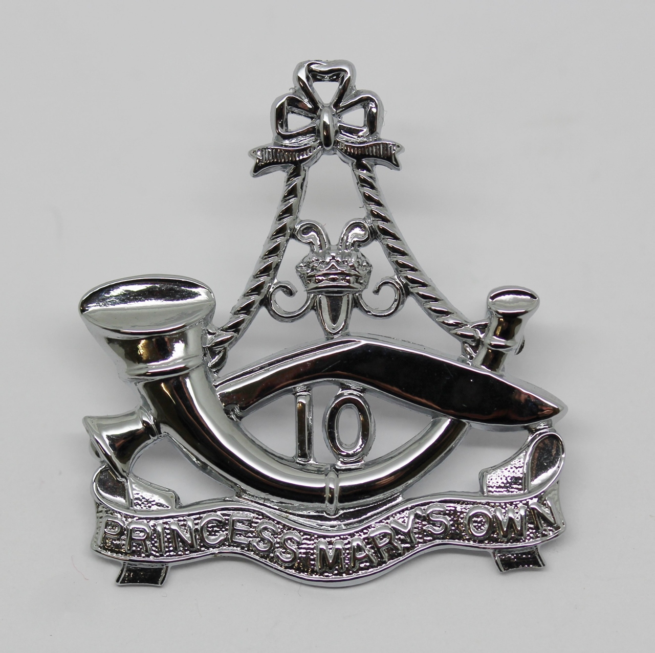 10th Princess Mary's Own Gurkha Rifles Chrome Cap Badge (Large)