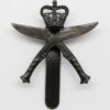 Royal Gurkhas Rifles Blackened Metal Cap Badge - Queen's Crown