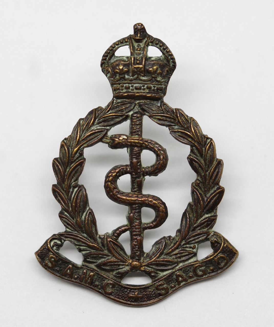 South African Medical Corps (S.A.M.C.) Cap Badge - King's Crown