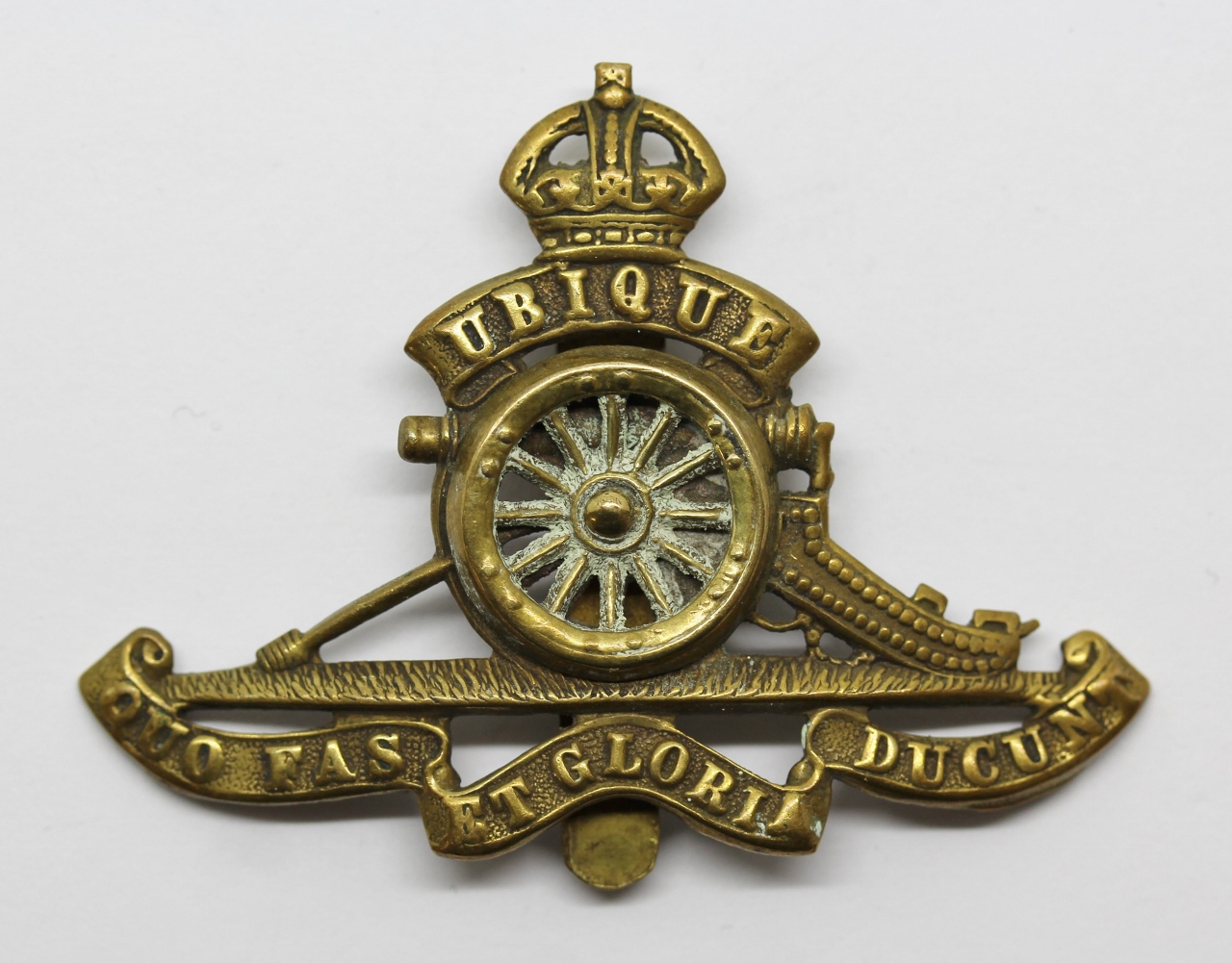 Royal Artillery Revolving Wheel Cap Badge - King's Crown