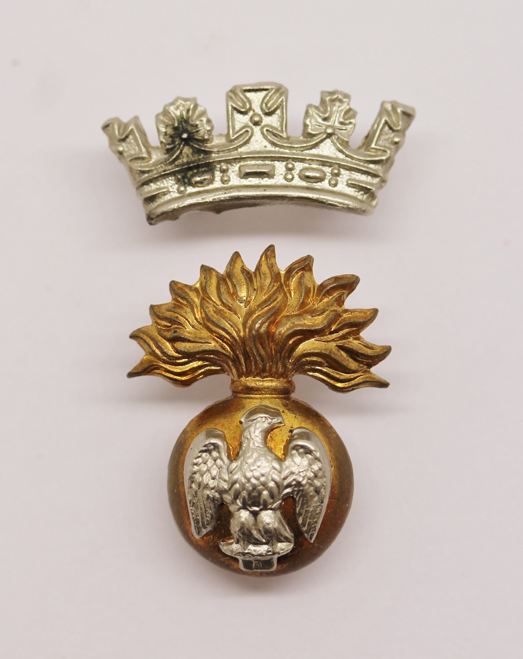 Victorian Royal Irish Fusiliers Officer's Collar Badge