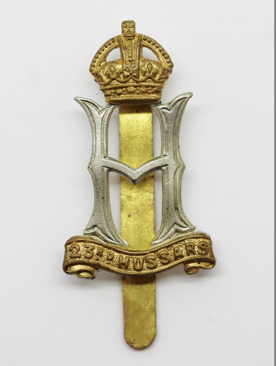 23rd Hussars Cap Badge - King's Crown