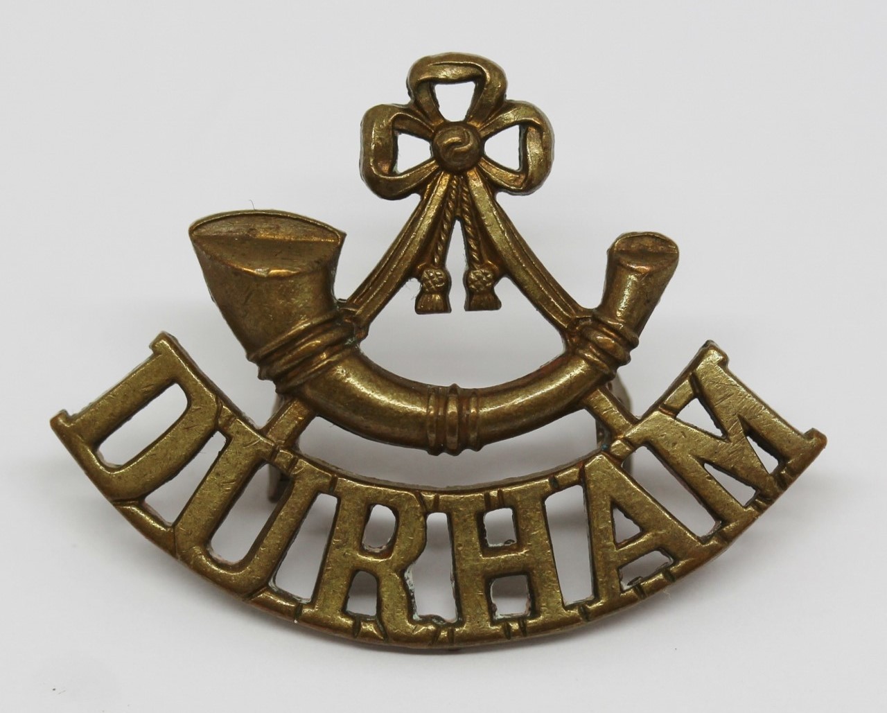Durham Light Infantry (Bugle over DURHAM) Shoulder Title