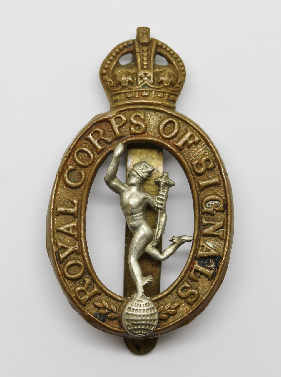 Royal Corps of Signals Cap Badge - King's Crown (1st Pattern)