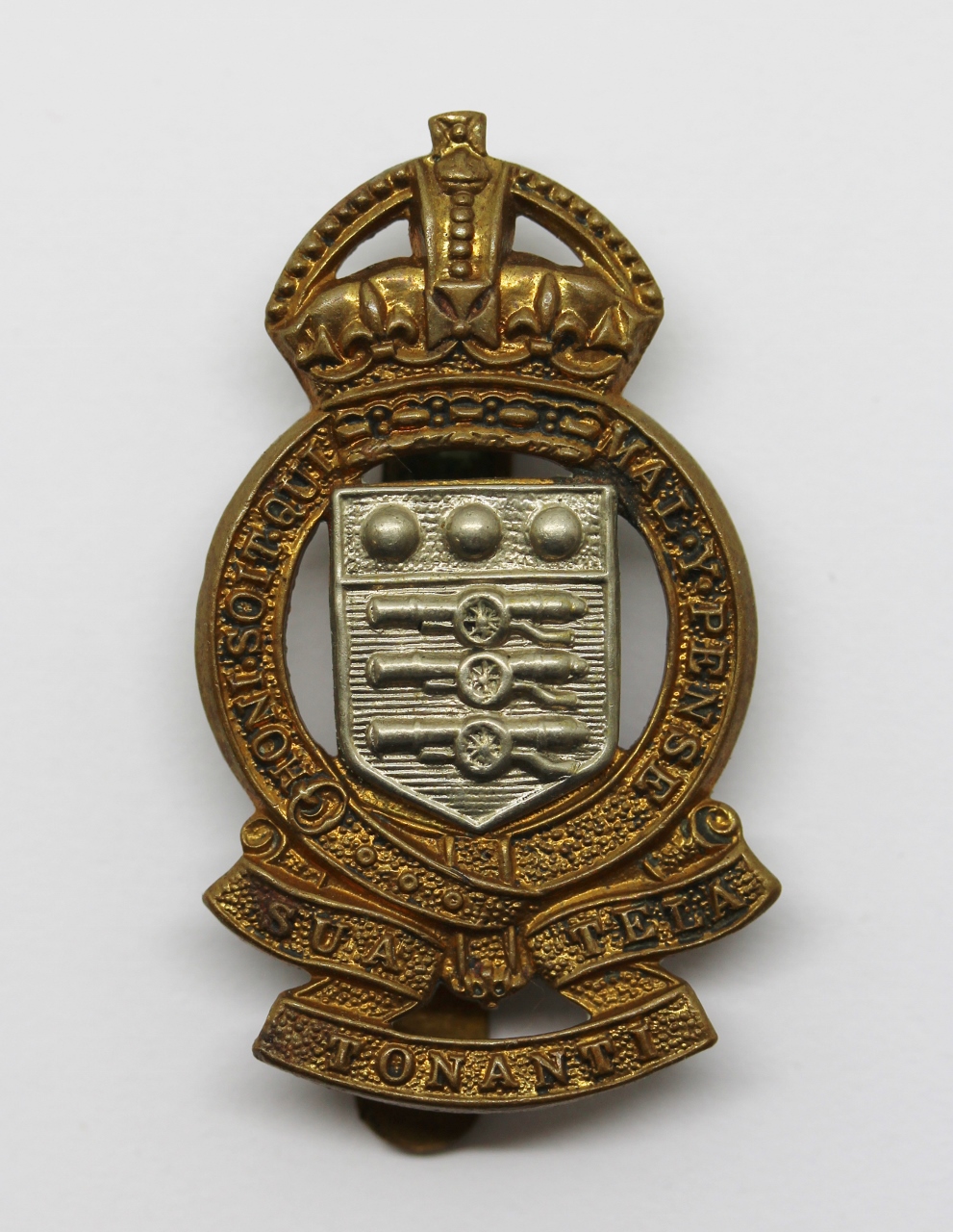 Royal Army Ordnance Corps (R.A.O.C.) Bi-metal Cap Badge - King's Crown