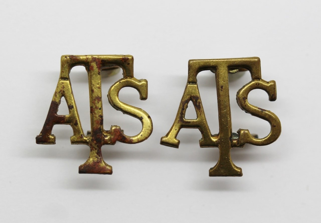 Pair of Auxiliary Territorial Service (A.T.S.) Shoulder Titles