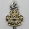 Royal Army Educational Corps (R.A.E.C.) Anodised (Staybrite) Cap Badge - Queen's Crown