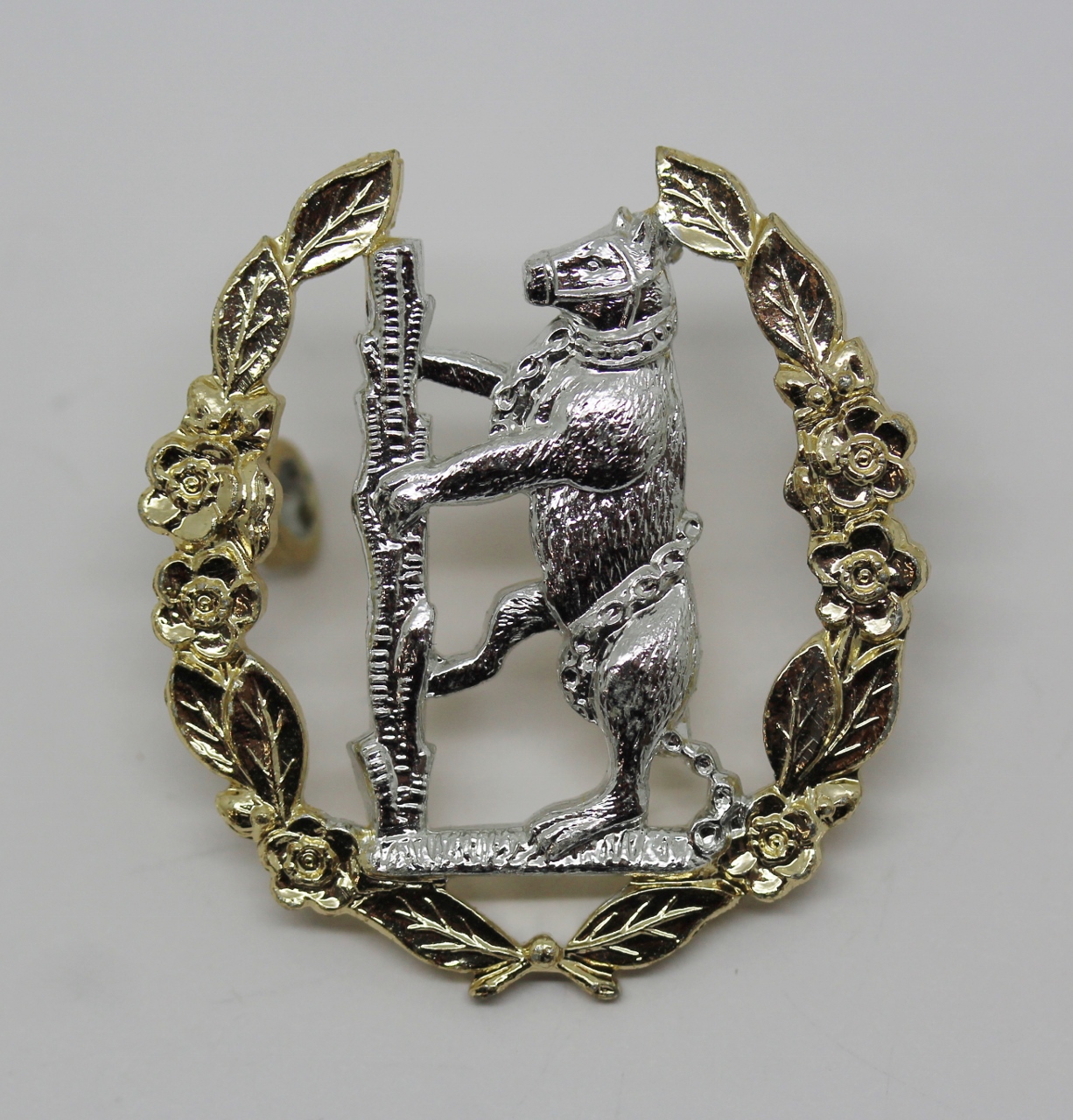 Queen's Own Warwickshire & Worcestershire Yeomanry Anodised (Staybrite) Cap Badge