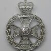 Royal Green Jackets Anodised (Staybrite) Cap Badge - Queen's Crown