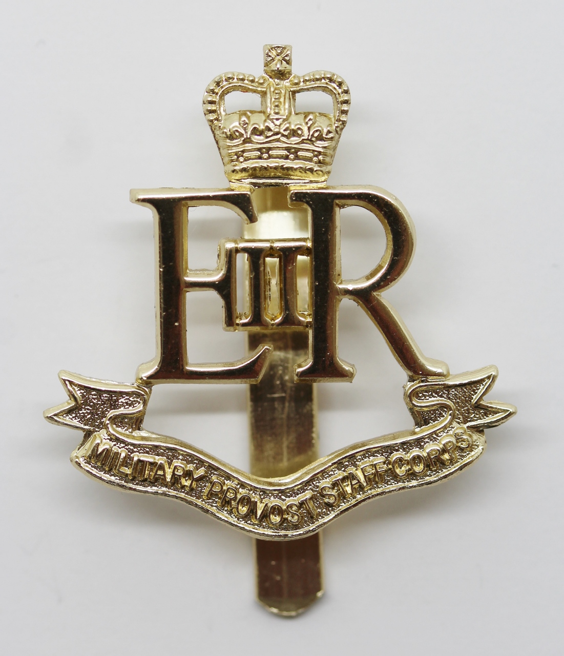 ERII Military Provost Staff Corps Anodised (Staybrite) Cap Badge