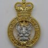 Queen's Own Mercian Yeomanry Anodised (Staybrite) Cap Badge - Queens Crown