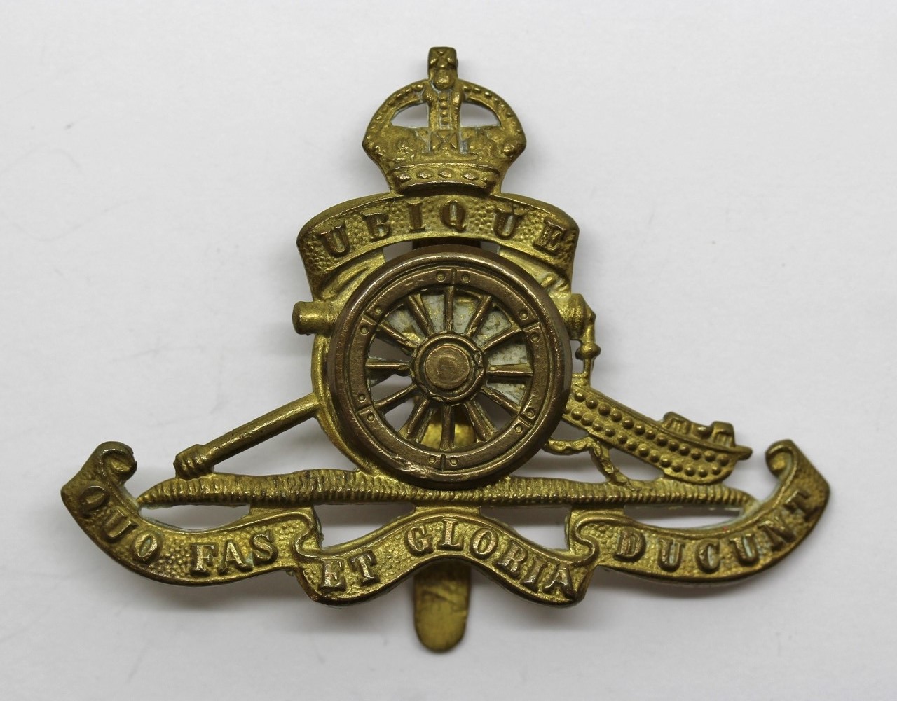 Royal Artillery (Revolving Wheel) Cap Badge - King's Crown