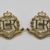 Pair of Royal Military Police (R.M.P.) Anodised (Staybrite) Collar Badges