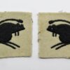 Pair of 4th Armoured Brigade Cloth Formation Signs (2nd Pattern)
