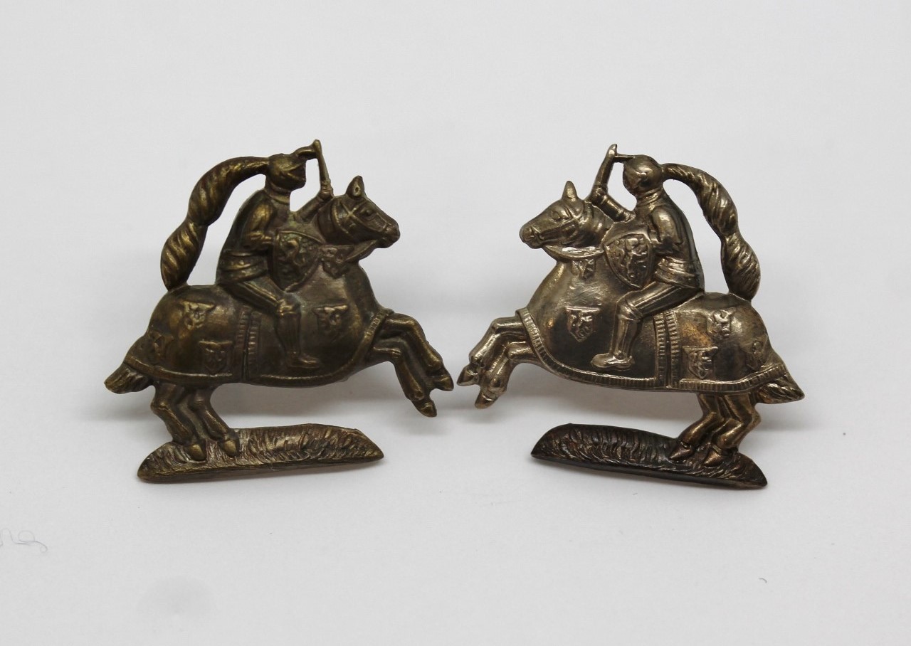 Pair of Fife and Forfar Yeomanry Collar Badges