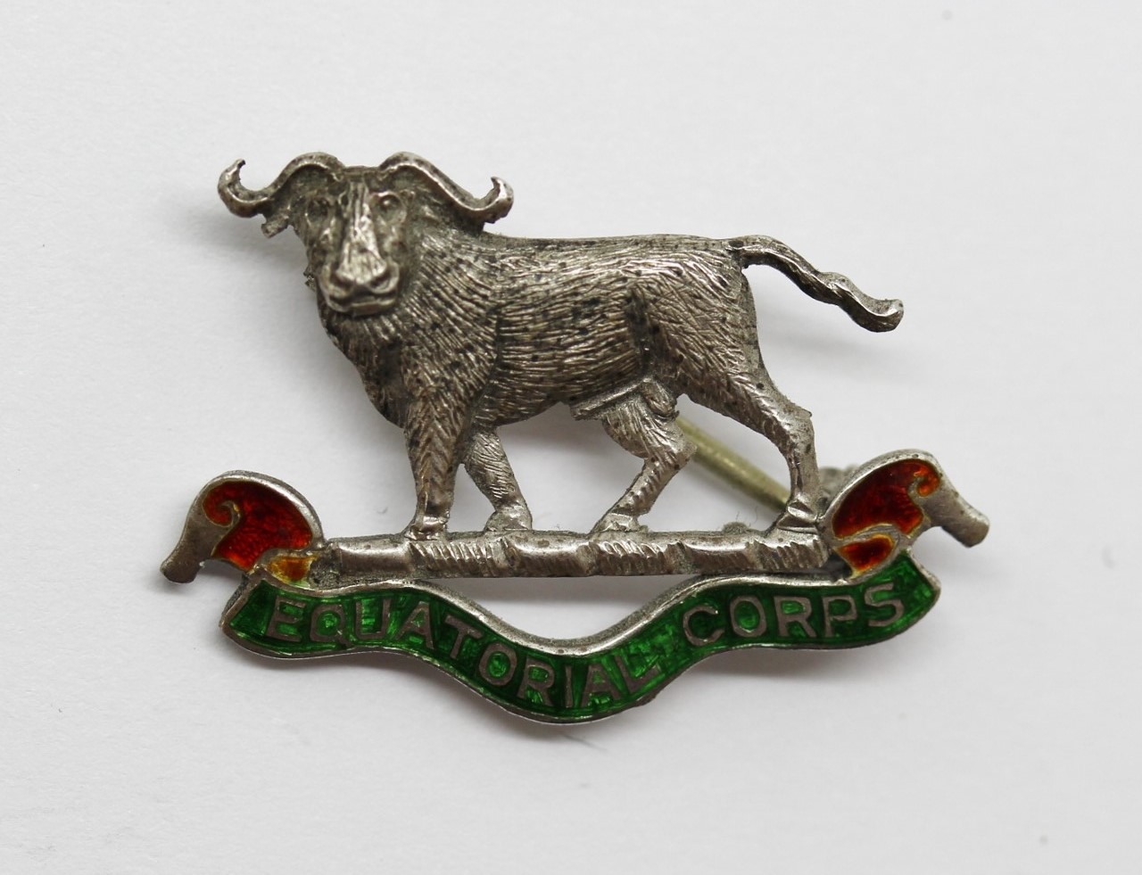 Equatorial Corps (Sudan Defence Force) Silver & Enamel Sweetheart Brooch