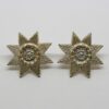 Pair of East Yorkshire Regiment Anodised (Staybrite) Collar Badges - 1st Pattern