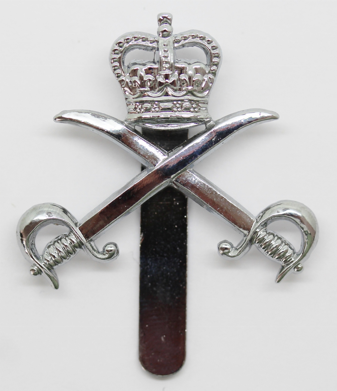 Army Physical Training Corps (A.P.T.C.) Chrome Cap Badge - Queen's Crown