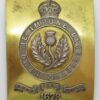 Royal Scots Fusiliers Officer's Shoulder Belt Plate - King's Crown