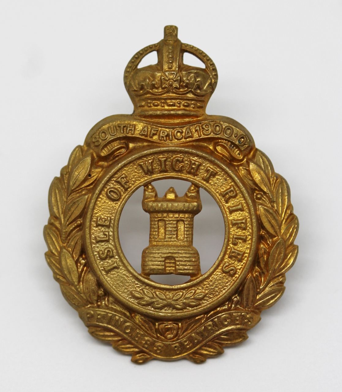 8th Bn. (Isle of Wight Rifles) Hampshire Regiment Cap Badge - King's Crown