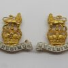 Pair of 15th/19th Hussars Officer's Collar Badges - Queen's Crown