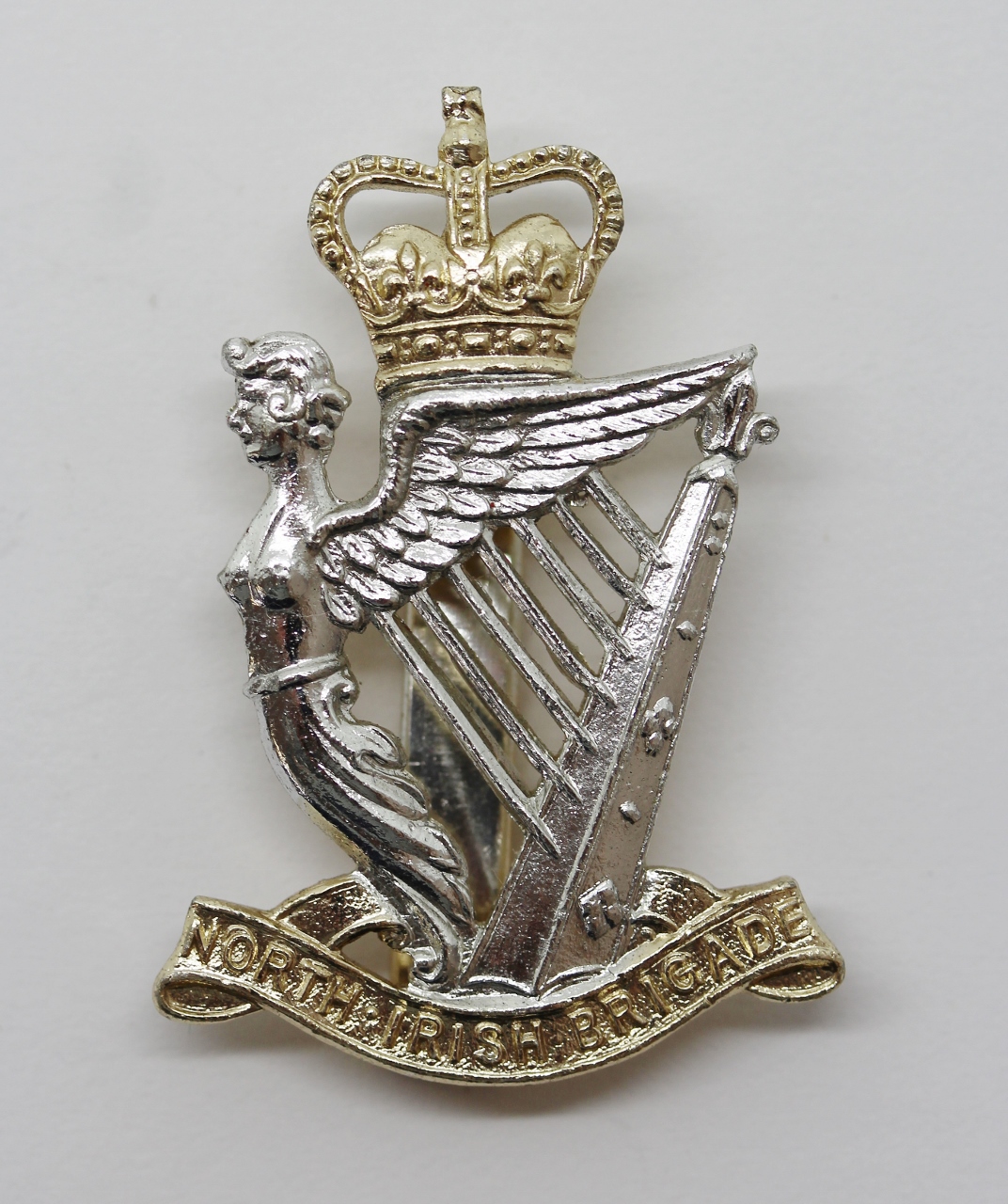 North Irish Brigade Anodised (Staybrite) Cap Badge