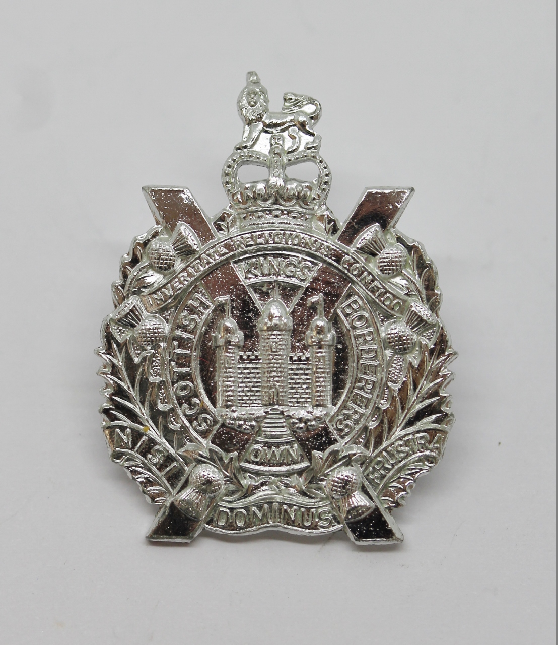 King's Own Scottish Borderers (K.O.S.B.) Anodised (Staybrite) Beret Badge