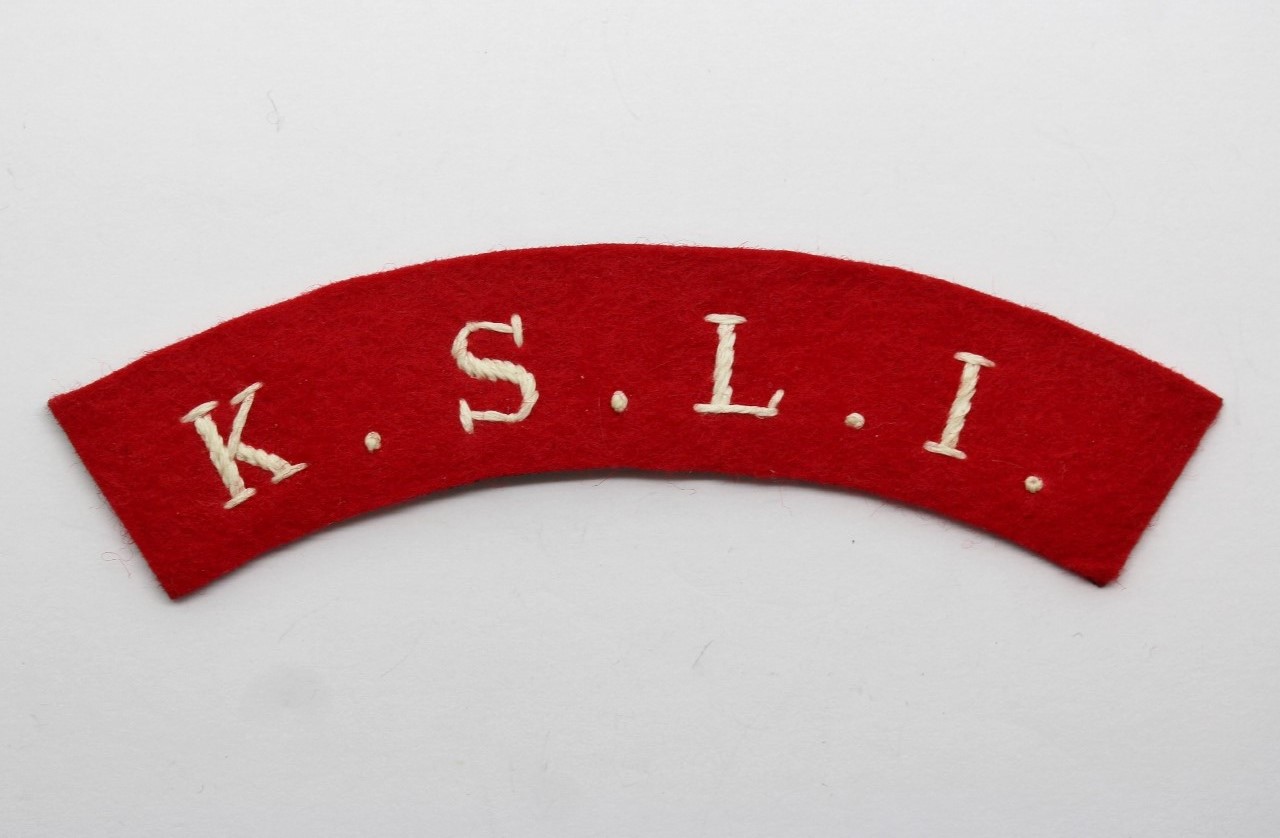 King's Shropshire Light Infantry (K.S.L.I.) Cloth Shoulder Title