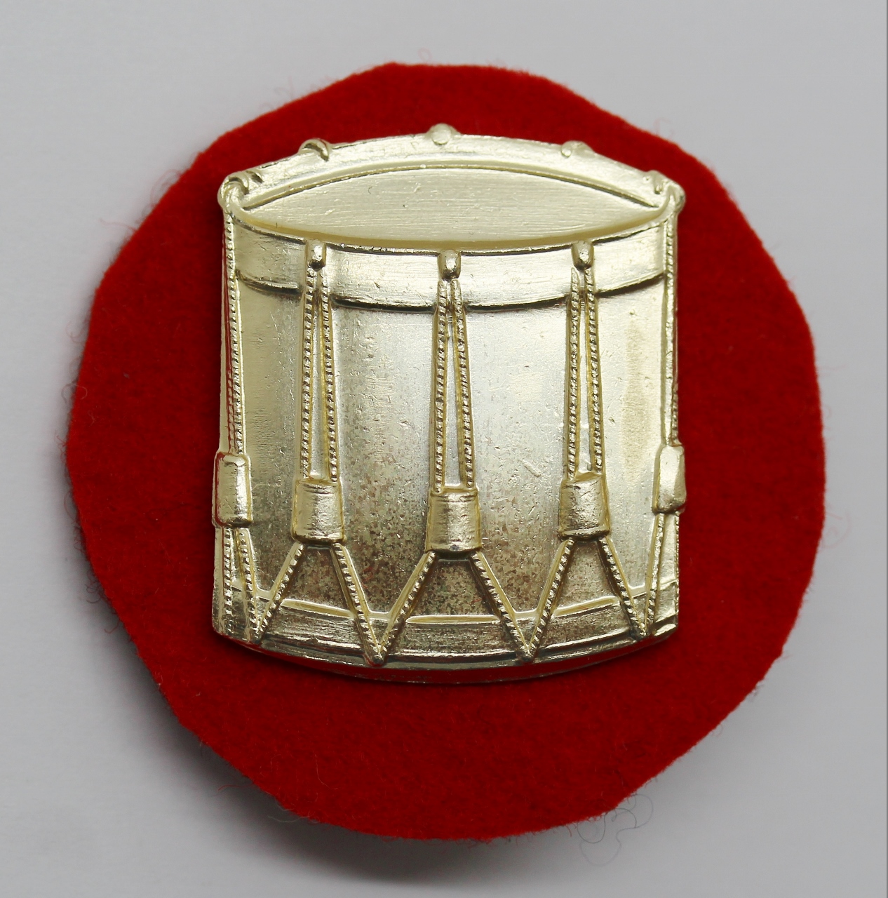 British Army Drummer's Anodised (Staybrite) Arm Badge