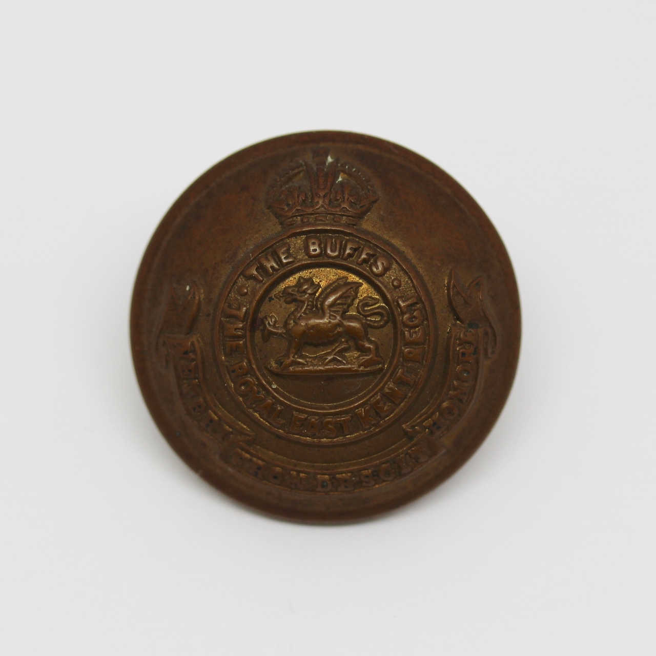 The Buffs (Royal East Kent Regiment) Officer's Button - King's Crown